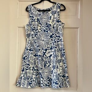 Michael Tyler Sleeveless sundress - cobalt Blue with white floral